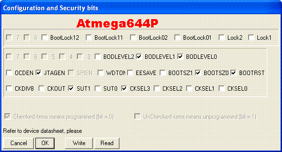 Atmega644P Fuses